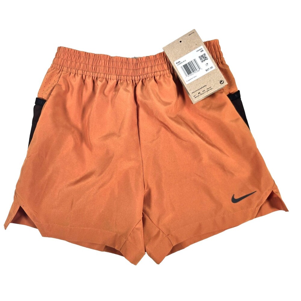 Nike Multi Tech Big Kids Dri-FIT Woven Shorts in Vibrant Orange Youth XS New